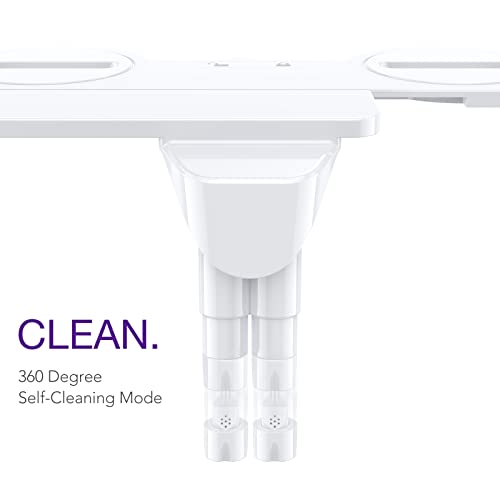 Veken Bidet Attachment for Toilet - Ultra-Slim Self Cleaning Fresh Cold Water Sprayer Bidets for Existing Toilets Seat Baday Beday Badette Bedette with Dual Nozzle for Feminine and Posterior Wash
