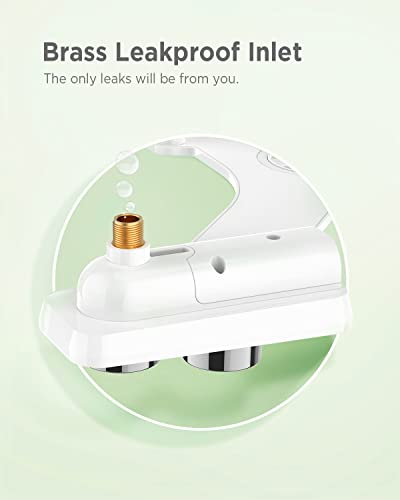 Bidet Attachment for Toilet, Ciays Ultra-Slim Bidet Toilet Seat Attachment, Self-Cleaning Dual Nozzles, Non-Electric Bidet Attachment for Sanitary and Feminine Wash, Sliver/White (CIBA02)
