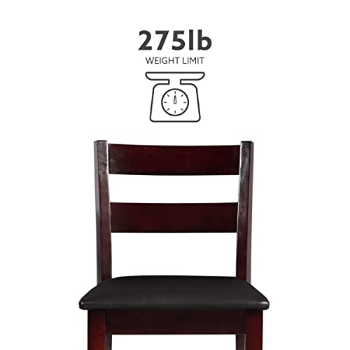 Linon Merlot Soho Armless Barstool Triena Stool, Bar Height