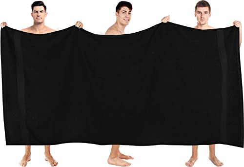 Utopia Towels - Luxurious Jumbo Bath Sheet 2 Piece - 600 GSM 100% Ring Spun Cotton Highly Absorbent and Quick Dry Extra Large Bath Towel - Super Soft Hotel Quality Towel (35 x 70 Inches, Black)