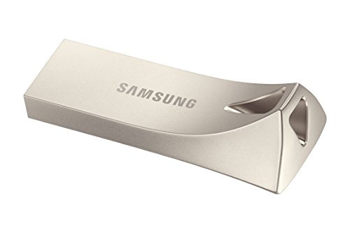 SAMSUNG BAR Plus 3.1 USB Flash Drive, 128GB, 400MB/s, Rugged Metal Casing, Storage Expansion for Photos, Videos, Music, Files, MUF-128BE3/AM, Champagne Silver