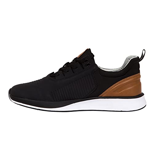 Deer Stags Men's Cranston Sneaker, Black/Brown, 10
