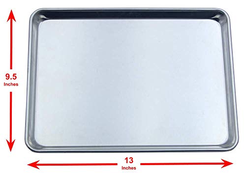 Checkered Chef Quarter Sheet Pan for Baking - Cookie Sheets for Oven - Non-stick, Easy Clean Aluminum Bakeware (4 Pack)