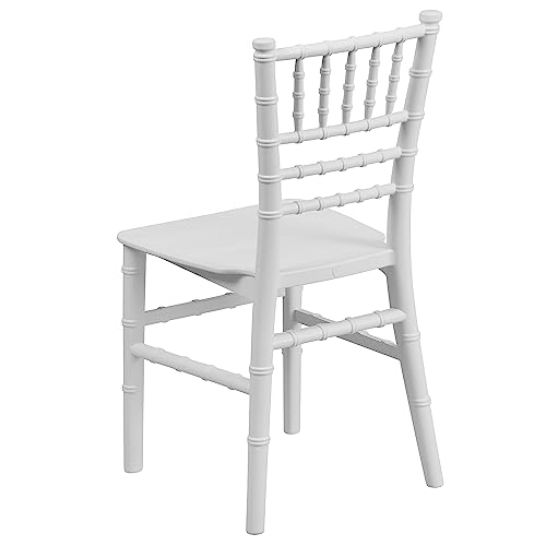 Flash Furniture HERCULES 10 Pack Child’s White Resin Party and Event Chiavari Chair for Commercial & Residential Use