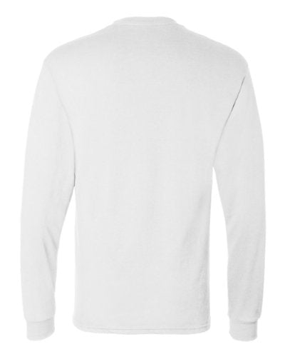 Hanes mens Essentials Long Sleeve T-shirt Value Pack (4-pack) fashion t shirts, White, Large US