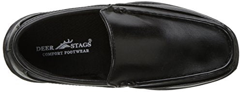 Deer Stags Boy's Booster Driving Moc Slip-On, Black, 2.5 Little Kid