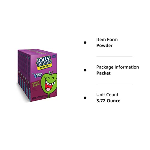 Jolly Rancher Singles-To-Go Sugar Free Green Apple Drink Mix, 6-ct (Pack of 6)