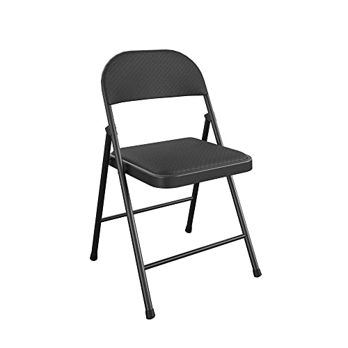 CoscoProducts COSCO SmartFold® Fabric Folding Chair, 4-Pack, Black