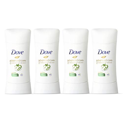 Dove Advanced Care Antiperspirant Cool Essentials 4 Count Deodorant for Women For 48 Hour Protection And Soft And Comfortable Underarms 2.6 oz