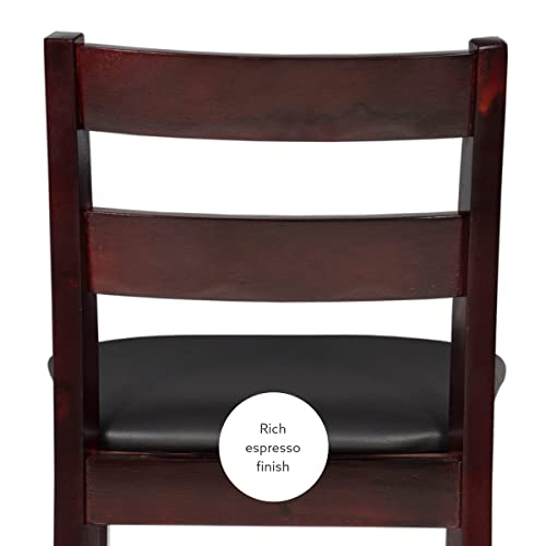 Linon Merlot Soho Armless Barstool Triena Stool, Bar Height