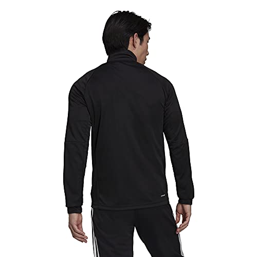 adidas Men's AEROREADY Sereno Cut 3-Stripes Slim Track Top, Black/White, Small