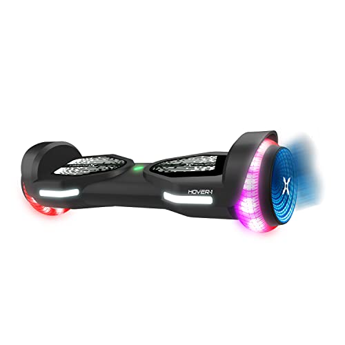 Hover-1 All-Star 2.0 Hoverboard | 7MPH Top Speed, 7MI Range, 200W Motor, Bluetooth Speaker, 5HR Recharge, 220lbs Max Weight, LED Wheels & Headlights, Black