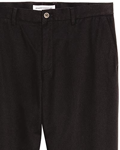 Amazon Essentials Men's Slim-Fit Wrinkle-Resistant Flat-Front Chino Pant, Black, 28W x 30L