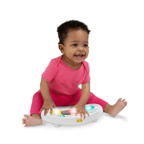 Bright Starts Tiny Trek 2-in-1 Baby Activity Walker with -Toy Station, Adjustable Height and Easy-Fold Frame, Jungle Vines Age 6 Months+