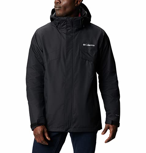 Columbia Men's Bugaboo II Fleece Interchange Jacket, Black/Red, Large