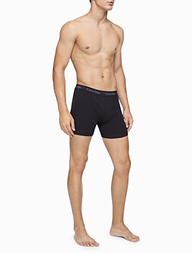 Calvin Klein Men's Cotton Classics 7-Pack Boxer Brief, 7 Black, L
