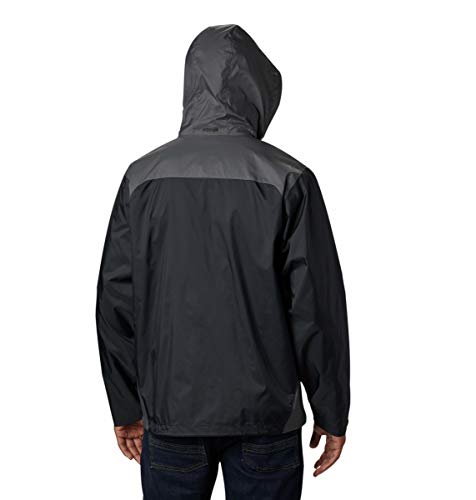 Columbia Men's Glennaker Lake Rain Jacket, Black/Grill, Small