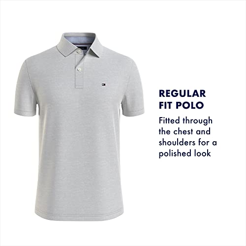 Tommy Hilfiger mens Flag Pride in Regular Fit Polo Shirt, Bright Tommy White, Medium US