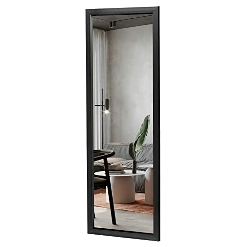NeuType 43"x16" Full Length Mirror Wall Mirror Floor & Full Length Mirrors Body Mirror Standing Mirror Black Mirror Shower Mirror Boho Mirror Polystyrene Frame No Stand