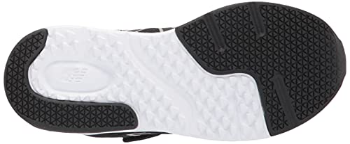 New Balance Kid's Dynasoft 545 V1 Hook and Loop Running Shoe, Black/White/Silver Metallic, 1.5 Little Kid