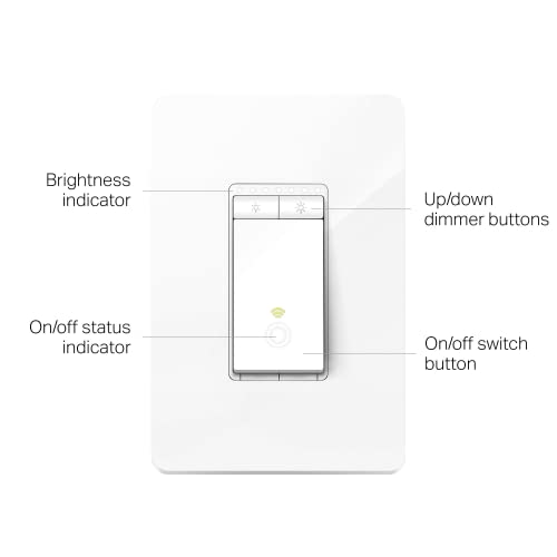 Kasa Smart Dimmer Switch HS220P3, Single Pole, Needs Neutral Wire, 2.4GHz Wi-Fi Light Switch Works with Alexa and Google Home, UL Certified,, No Hub Required, 3-Pack