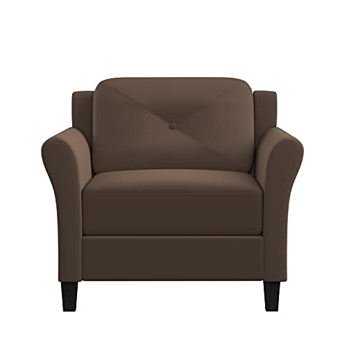 Lifestyle Solutions Harrington Armchair, 35.4" W x 32.0" D x 32.7" H, Brown