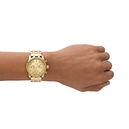 Diesel All-Gender 43mm Split Quartz Stainless Steel Chronograph Watch, Color: Gold (Model: DZ4623)