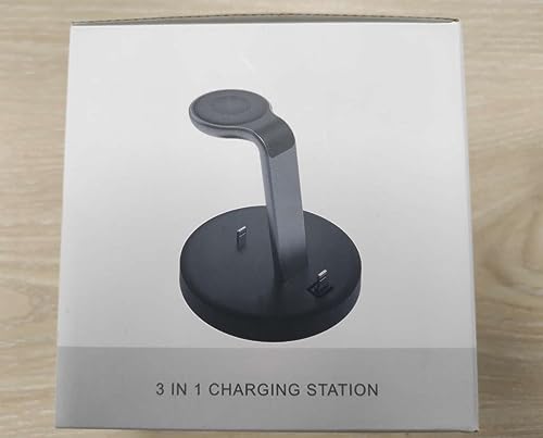 3 in 1 Charging Station, ORIEMAC Wireless Charger for Apple Watch Series 8/7/6/5/4/3/2/SE, Charging Dock Stand for AirPods iPhone 14/13/12/11/Pro/Pro Max/XS/XR/X/8 with 15W Adapter