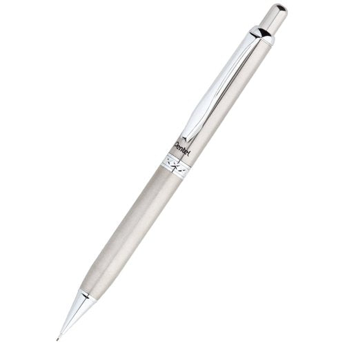 Pentel Libretto Roller Gel Pen and Pencil Set with Gift Box, Pen 0.7mm and Pencil 0.5mm, Silver Barrels (K6A8Z-A)
