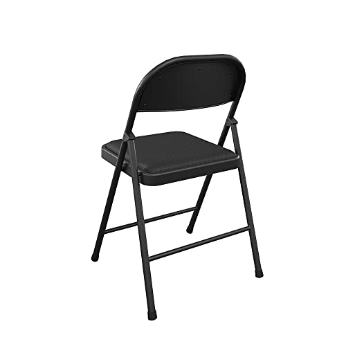 CoscoProducts COSCO SmartFold® Fabric Folding Chair, 4-Pack, Black