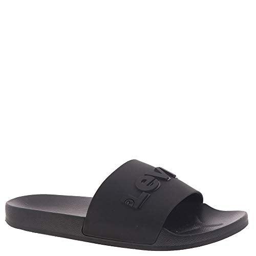 Levi's Mens 3D Slide Slip On Sandal Shoe, Black, 9 M