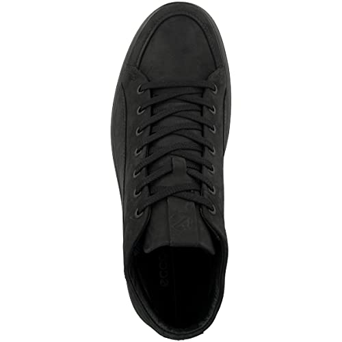 ECCO Men's Soft 7 Tred Urban Bootie Hydromax Water-Resistant Sneaker, Black Nubuck, 10-10.5