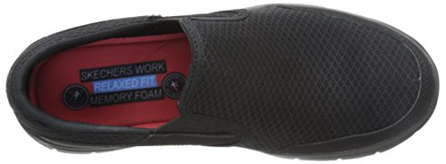 Skechers Men's Black Flex Advantage Slip Resistant Mcallen Slip On - 9 D(M) US