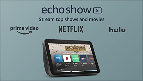 Echo Show 8 (2nd Gen, 2021 release) | HD smart display with Alexa and 13 MP camera | Charcoal