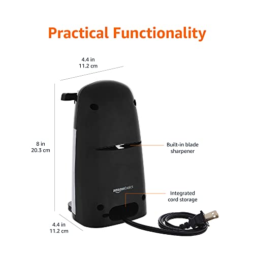 Amazon Basics Electric Can Opener, Black