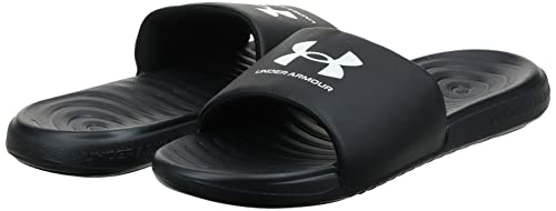 Under Armour Men's Ansa Fixed Strap Slide Sandal, Black (004)/Black, 11