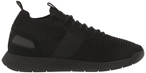 BOSS mens Mesh Mix Running Sneaker, Black Oil, 10 US