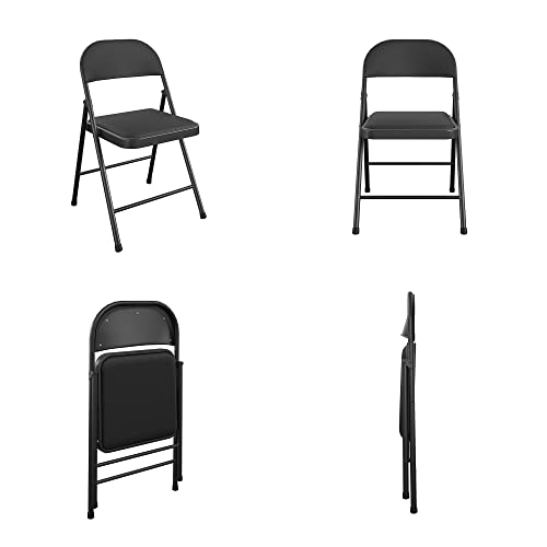 CoscoProducts COSCO SmartFold® Fabric Folding Chair, 4-Pack, Black