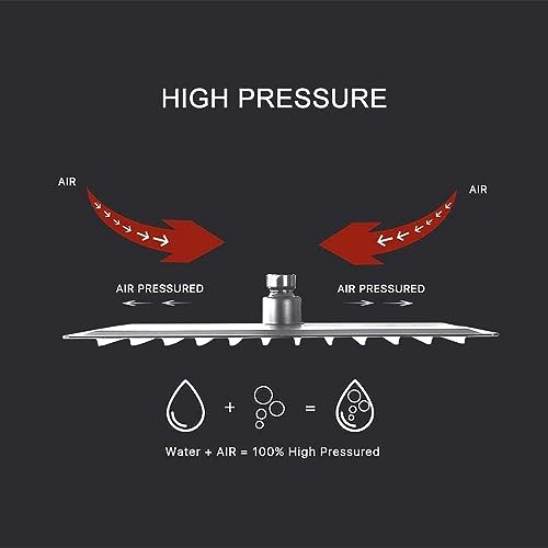 Heable Polished Chrome Shower System Bathroom 12 Inch Rain Shower Head Ceiling Mount with Handheld Luxury High Pressure Shower Combo Set Shower Faucet Rough-in Valve Body and Trim Included