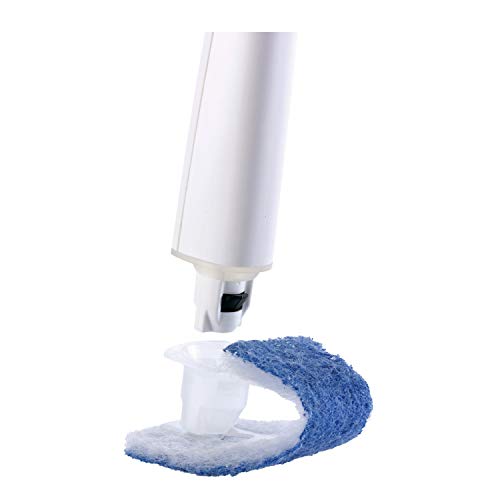 Scotch-Brite Disposable Toilet Scrubber Starter Kit, Disposable Refills with Built-In Bleach Alternative, Includes 1 Handle, Storage Caddy and 5 Refills