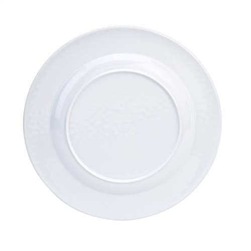 Amazon Basics Melamine Dinnerware Set, Service for 4, Traditional Blue and White - Set of 12