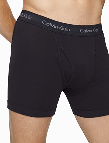 Calvin Klein Men's Cotton Classics 7-Pack Boxer Brief, 7 Black, L