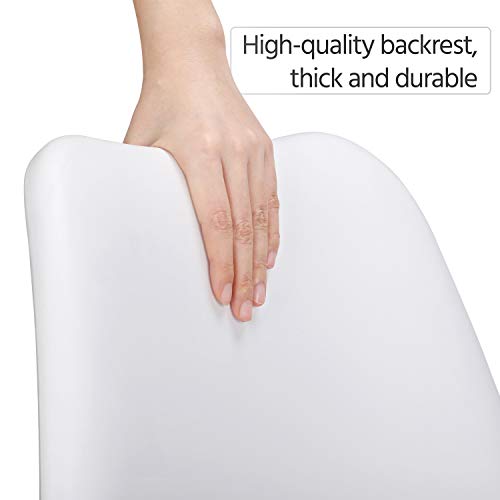 Yaheetech Chairs for Dining Room Dining Chairs DSW Chair Accent Shell Chair with Beech Wood Legs Modern Mid Century Eiffel Inspired Chair Dining Room Chairs Set of 4 Kitchen Chairs White,4Pcs