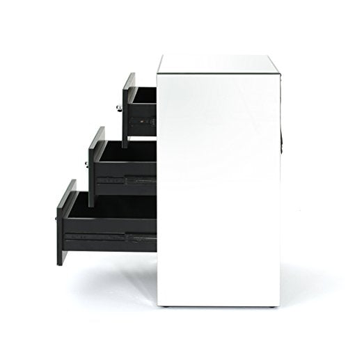 Christopher Knight Home Fianna Classic Mirror Finished 3-Drawer Side Table, Mirror