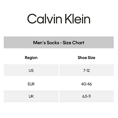 Calvin Klein Men's Dress Socks - Lightweight Cotton Blend Crew Socks (8 Pack), Size 7-12, Black Texture