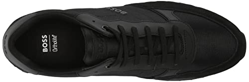 BOSS Men's Parkour Runn Sneakers, Black Onyx, 12