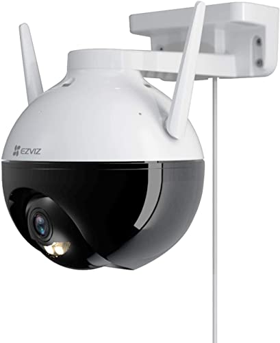 EZVIZ Outdoor Camera Pan/Tilt/Zoom, 360° Visual Coverage, 1080P WiFi Security Cam, IP65 Waterproof, Color Night Vision, AI-Powered Person Detection, Support MicroSD Card up to 256GB | C8C