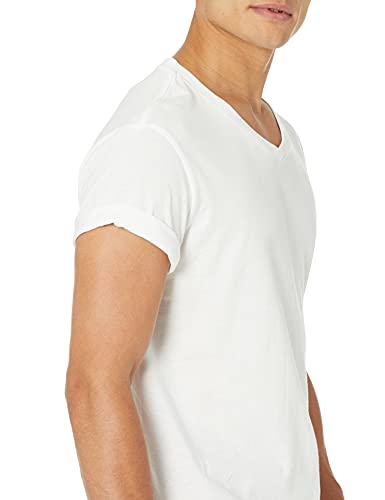 Amazon Essentials Men's V-Neck Undershirt, Pack of 6, White, Medium