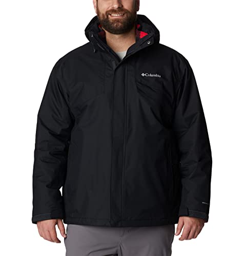 Columbia Men's Bugaboo II Fleece Interchange Jacket, Black/Red, Large