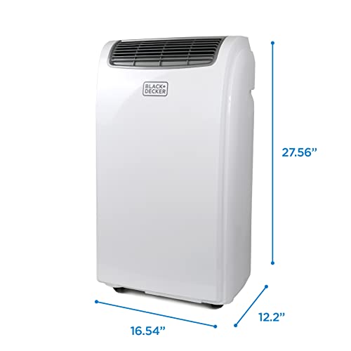 BLACK+DECKER 8,500 BTU Portable Air Conditioner with Remote Control, White